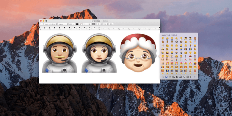 img via:Apple releases macOS 10.12.2 beta 2 with new emoji : 9To5Mac