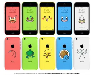 可愛い Iphone5cはポケモンの壁紙とステッカーで可愛くカスタマイズ 楽しくiphoneライフ Sbapp