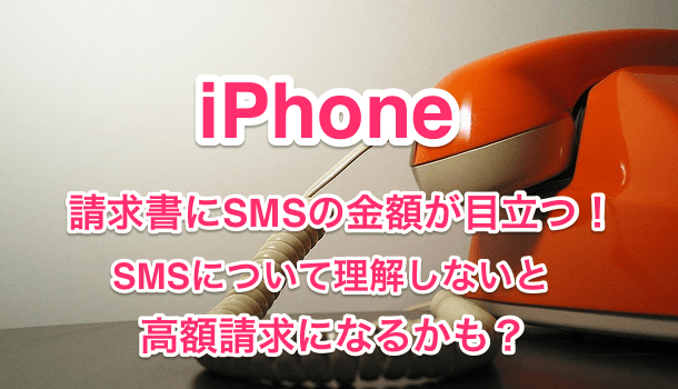 【iPhone】請求書にSMSの金額が目立つ！SMSとMMSを見極める方法
