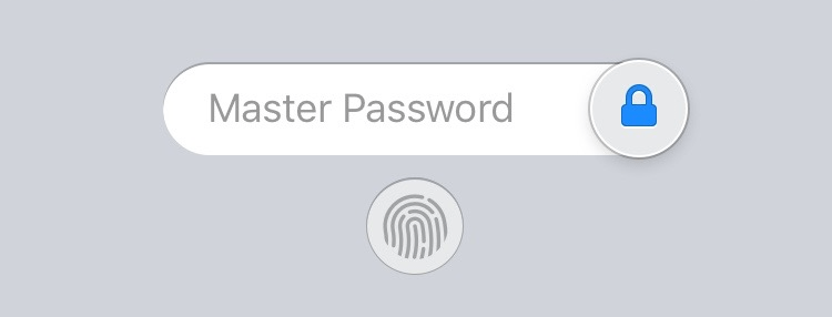 1Passwordのマスターパスワード入力画面