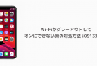 【iPhone】Wi-Fiがグレーアウトしてオンにできない時の対処方法 iOS13対応版
