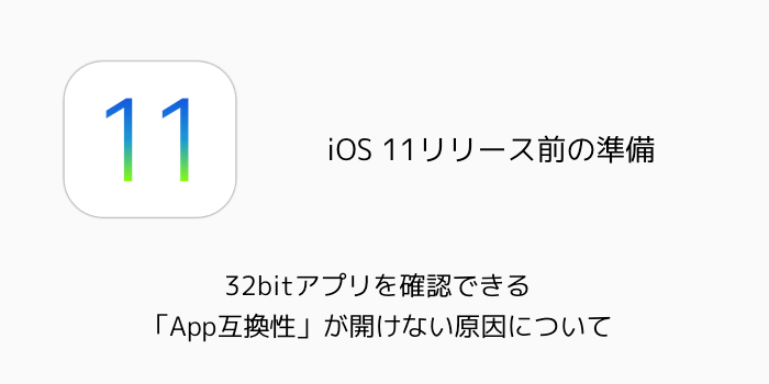 【iPhone】32bitアプリを確認できる「App互換性」が開けない原因について