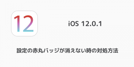 【iPhone】iOS12で設定の赤丸バッジが消えない時の対処方法