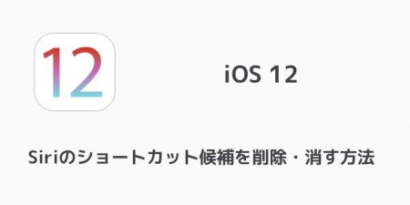 【iPhone】Siriのショートカット候補を削除・消す方法