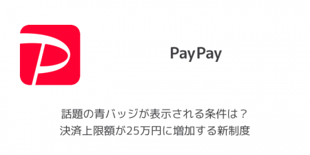【PayPay】話題の青バッジが表示される条件は？決済上限額が25万円に増加する新制度