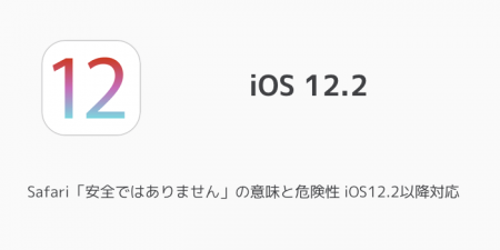 【iPhone】Safari「安全ではありません」の意味と危険性 iOS12.2以降対応