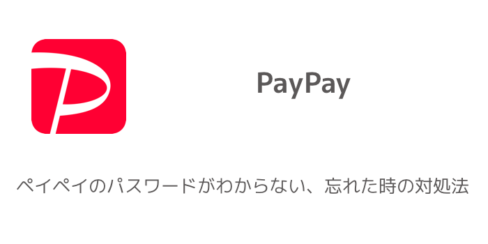 【PayPay】ペイペイのパスワードがわからない、忘れた時の対処法
