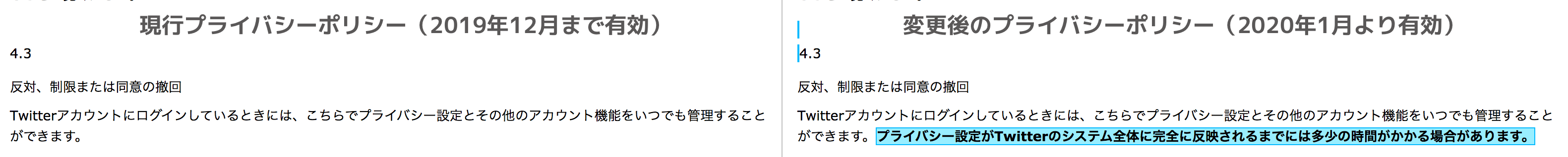 Twitter 変更内容のご確認のお願い で変更された利用規約などの内容について 楽しくiphoneライフ Sbapp