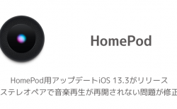 HomePod用アップデートiOS 13.3がリリース ステレオペアで音楽再生が再開されない問題が修正