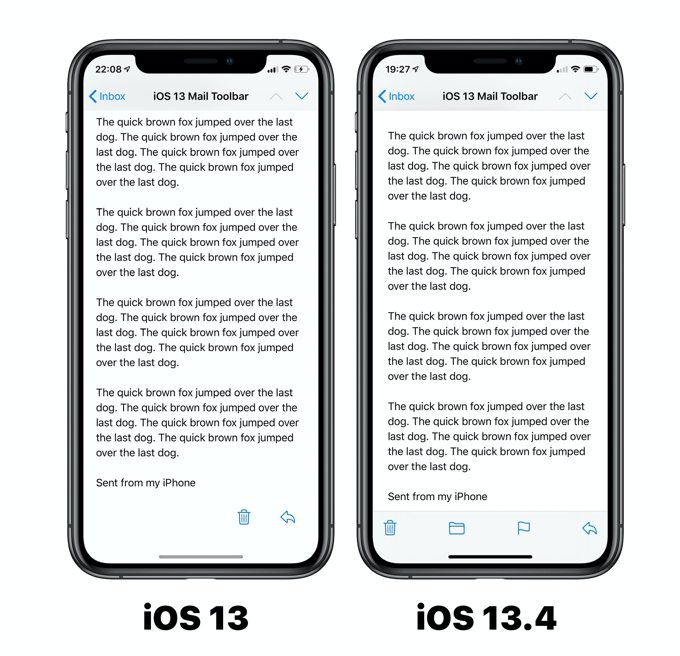 Iphone Ios 13 4 Beta 1などが開発者向けにリリース メールのゴミ箱や返信の配置見直しなど 楽しくiphoneライフ Sbapp