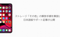 【iPhone】ストレージ「その他」の解放手順を解説した日本語版サポート記事が公開