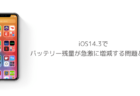 【iPhone】iOS14.3でバッテリー残量が急激に増減する問題と対処