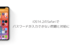 【iPhone】iOS14.2のSafariでパスワードが入力できない問題と対処について