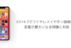 【iPhone】iOS14.3でワイヤレスイヤホン接続時に音量が最大になる問題と対処
