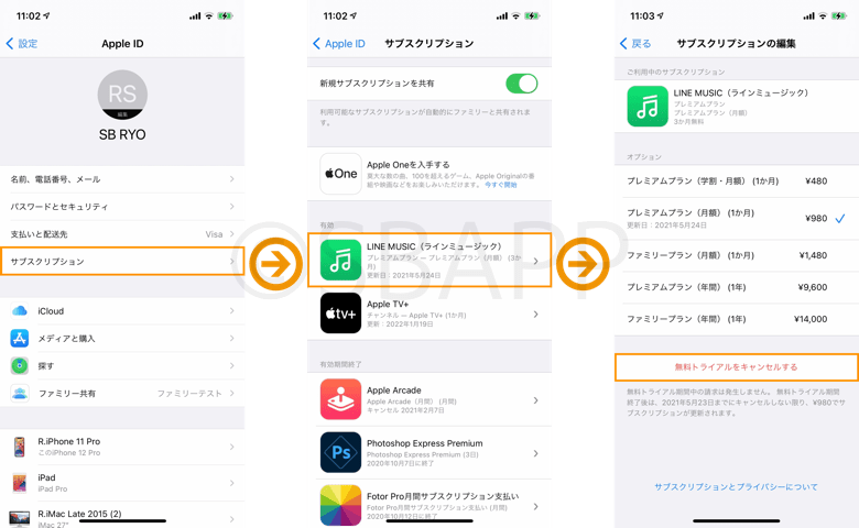 Line Music アプリが開けない時にプレミアムプランを解約する方法 Iphone Ios版 楽しくiphoneライフ Sbapp