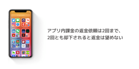 【iPhone】アプリ内課金の返金依頼は2回まで、2回とも却下されると返金は望めない