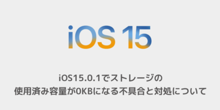【iPhone】iOS15.0.1でストレージの使用済み容量が0KBになる不具合と対処について