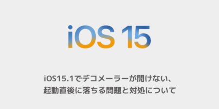 【iPhone】iOS15.1でデコメーラーが開けない、起動直後に落ちる問題と対処について