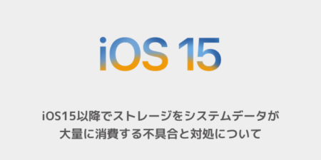 【iPhone】iOS15以降でストレージをシステムデータが大量に消費する不具合と対処について