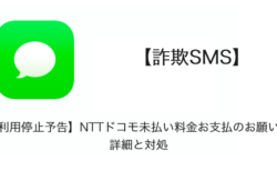 【詐欺SMS】「【利用停止予告】NTTドコモ未払い料金お支払のお願い。」の詳細と対処