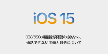【iPhone】iOS15.3で電話が発信できない、通話できない問題と対処について