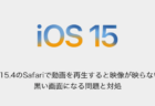 【iPhone】iOS15.4のSafariで動画を再生すると映像が映らない、黒い画面になる問題と対処