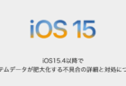 【iPhone】iOS15.4以降でシステムデータが肥大化する不具合の詳細と対処