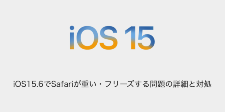 【iPhone】iOS15.6でSafariが重い・フリーズする問題の詳細と対処