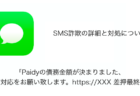 【SMS】「Paidyの債務金額が決まりました、迅速な対応をお願い致します。差押最終通知」詐欺の詳細と対処について