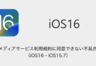 【iPhone】 Appleメディアサービス利用規約に同意できない不具合が発生（iOS16・iOS15.7）