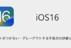 【iOS16】ライトがつかない・グレーアウトする不具合の詳細と対処