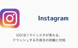 【Instagram】iOS16.1でインスタが落ちる・クラッシュする不具合の詳細と対処