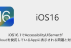 【iPhone】iOS16.1でAccessibilityUIServerがiCloudを使用しているAppに表示される問題と対処