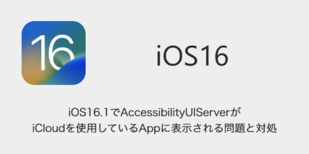 【iPhone】iOS16.1でAccessibilityUIServerがiCloudを使用しているAppに表示される問題と対処