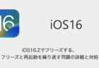 【iPhone】iOS16.2でフリーズする・フリーズと再起動を繰り返す問題の詳細と対処