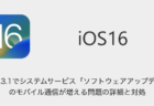 【iPhone】iOS16.3.1でシステムサービス「ソフトウェアアップデート」のモバイル通信が増える問題の詳細と対処