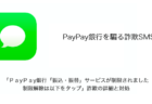 【SMS】「ＰａyＰａy銀行「振込・振替」サービスが制限されました 制限解除は以下をタップ」詐欺の詳細と対処