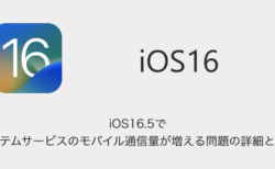 【iPhone】iOS16.5でシステムサービスのモバイル通信量が増える問題の詳細と対処