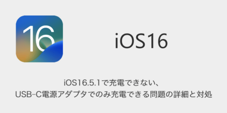 【iPhone】iOS16.5.1で充電できない・USB-C電源アダプタでのみ充電できる問題の詳細と対処