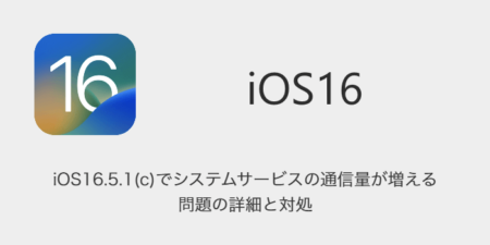 【iPhone】iOS16.5.1(c)でシステムサービスの通信量が増える問題の詳細と対処