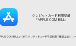 APPLE COM BILLって何？クレジットカード不正利用？確認方法について（2023年9月6日）