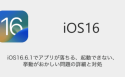 【iPhone】iOS16.6.1でアプリが落ちる・起動できない・挙動がおかしい問題の詳細と対処