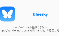 【Bluesky】ユーザーハンドル登録できない 「Input/handle must be a valid handle」の原因と対処