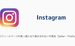 【Instagram】プロフィールページが真っ黒になり表示されない不具合（Safari・Firefox）