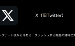 【X(旧Twitter)】アップデート後から落ちる・クラッシュする問題の詳細と対処