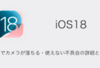 【iPhone】iOS18でカメラが落ちる・使えない不具合の詳細と対処法