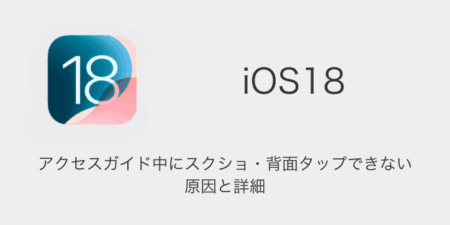 【iPhone】iOS18でアクセスガイド中にスクショ・背面タップできない原因と詳細