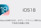 【iPhone】iOS18で「Watchを呼び出す」がグレーアウトして押せない不具合の詳細と対処