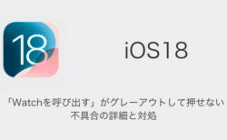 【iPhone】iOS18で「Watchを呼び出す」がグレーアウトして押せない不具合の詳細と対処