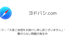 【ヨドバシ】エラー「大変ご迷惑をお掛けし申し訳ございません」で繋がらない問題が発生中（2024年10月15日）